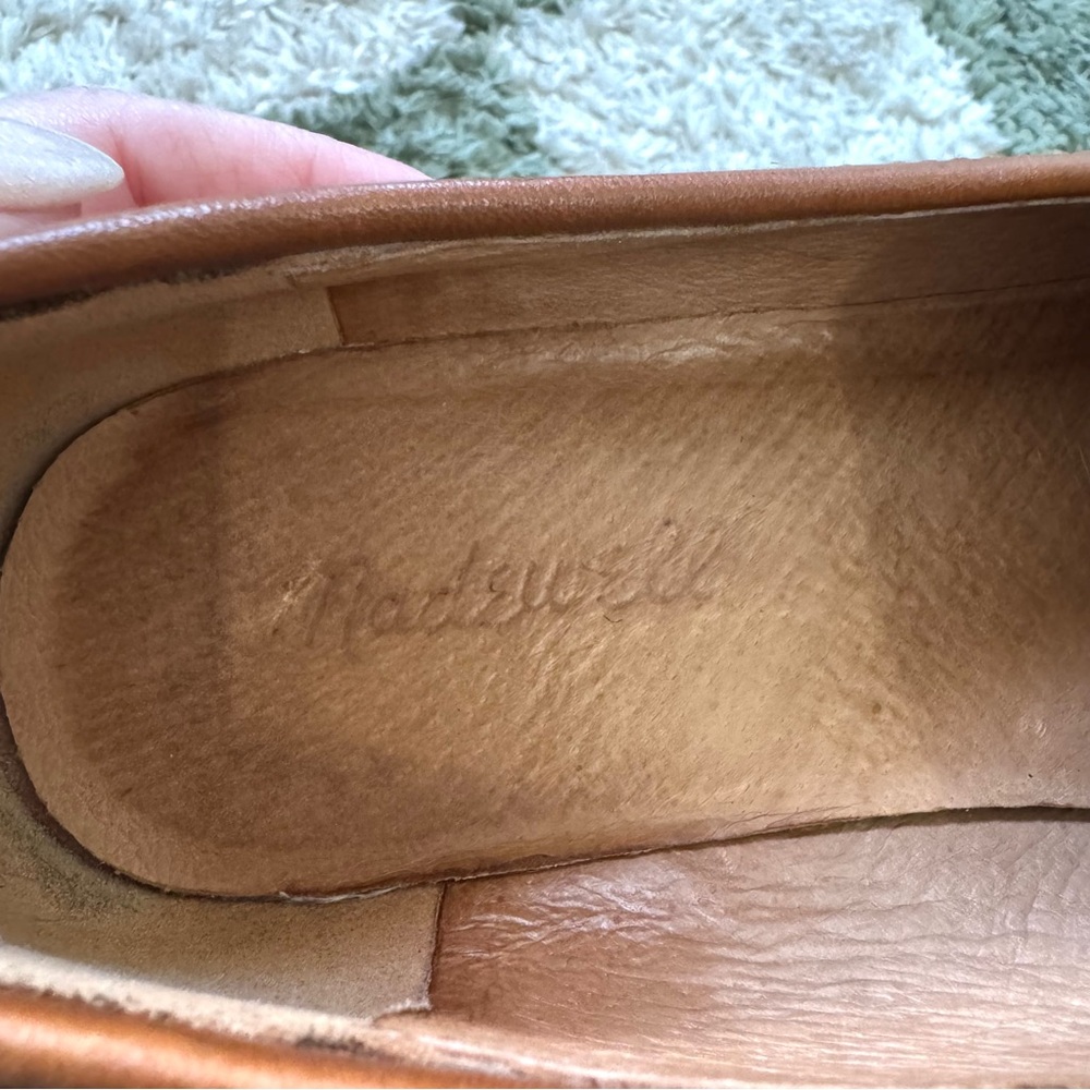 Madewell Womens Corinne Lugsole Loafer Size 9 Maple Tan Leather Slip On Shoe - Picture 7 of 8